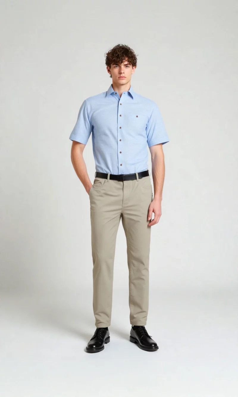 Pantalón hombre unicolor - Imagen 3