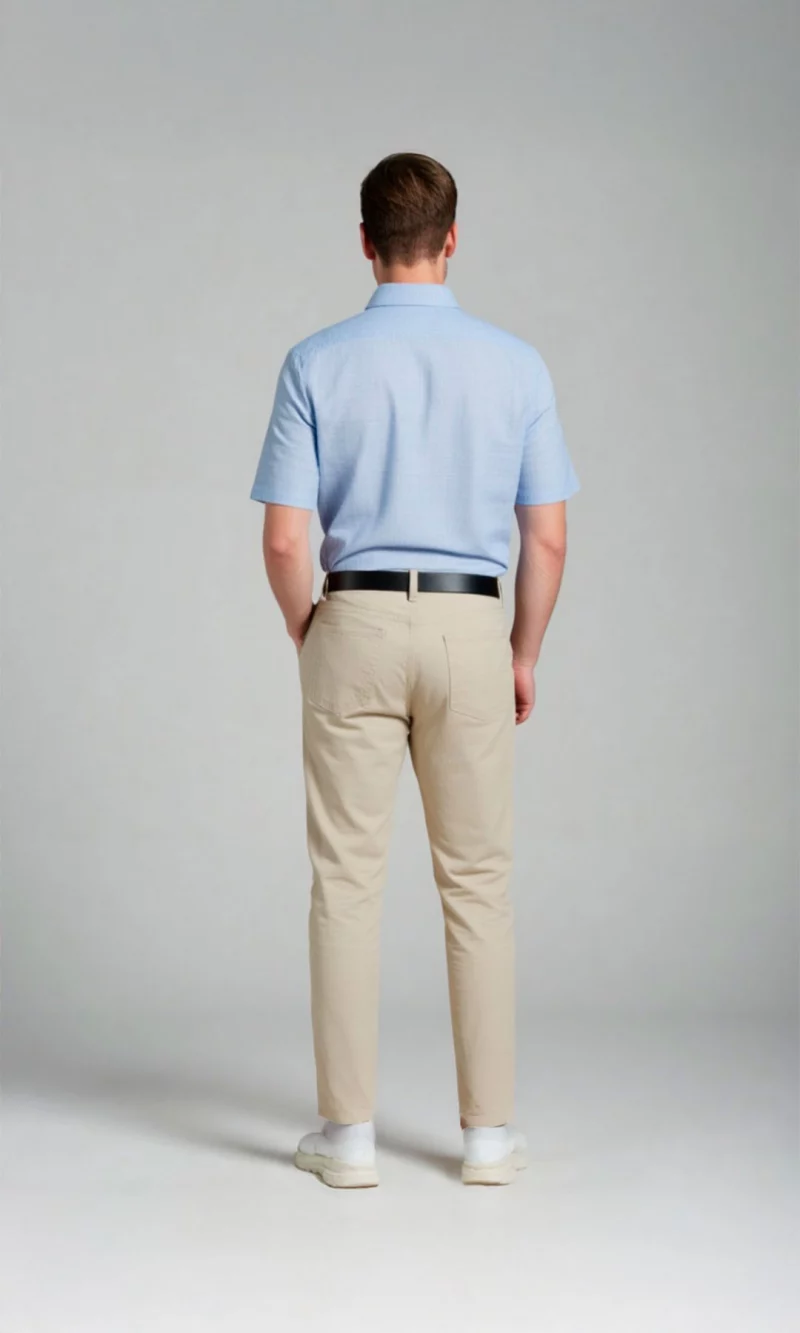 Pantalón hombre unicolor - Imagen 2