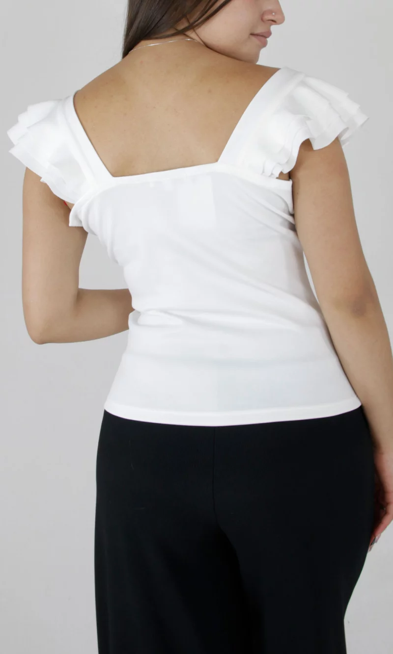 Blusa manga sisa unicolor - Imagen 6