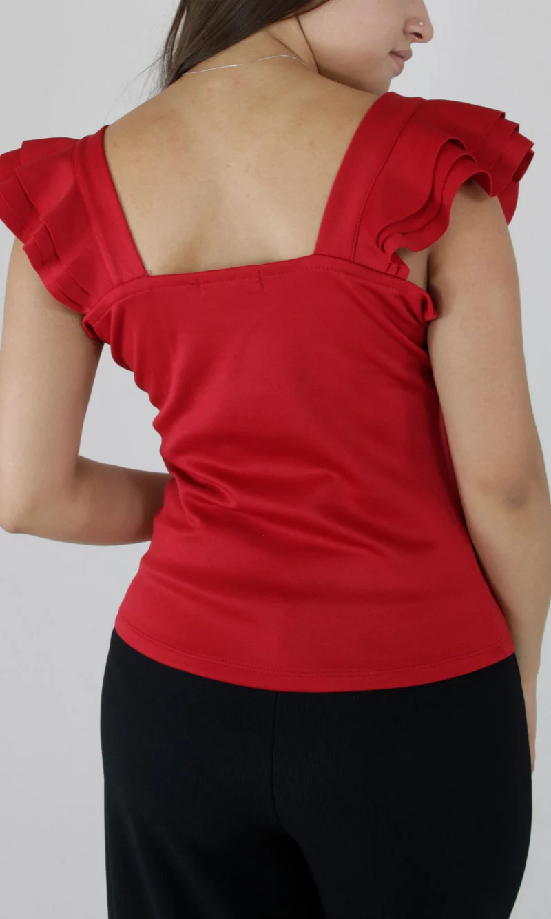 Blusa manga sisa unicolor - Imagen 4