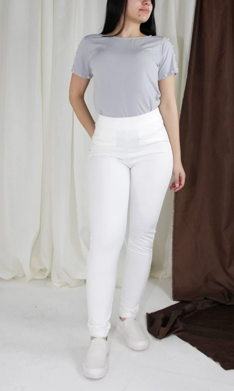 Pantalón mujer unicolor - Imagen 3