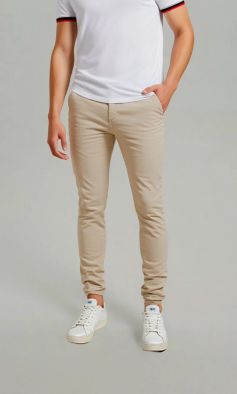 Pantalón hombre unicolor - Imagen 2