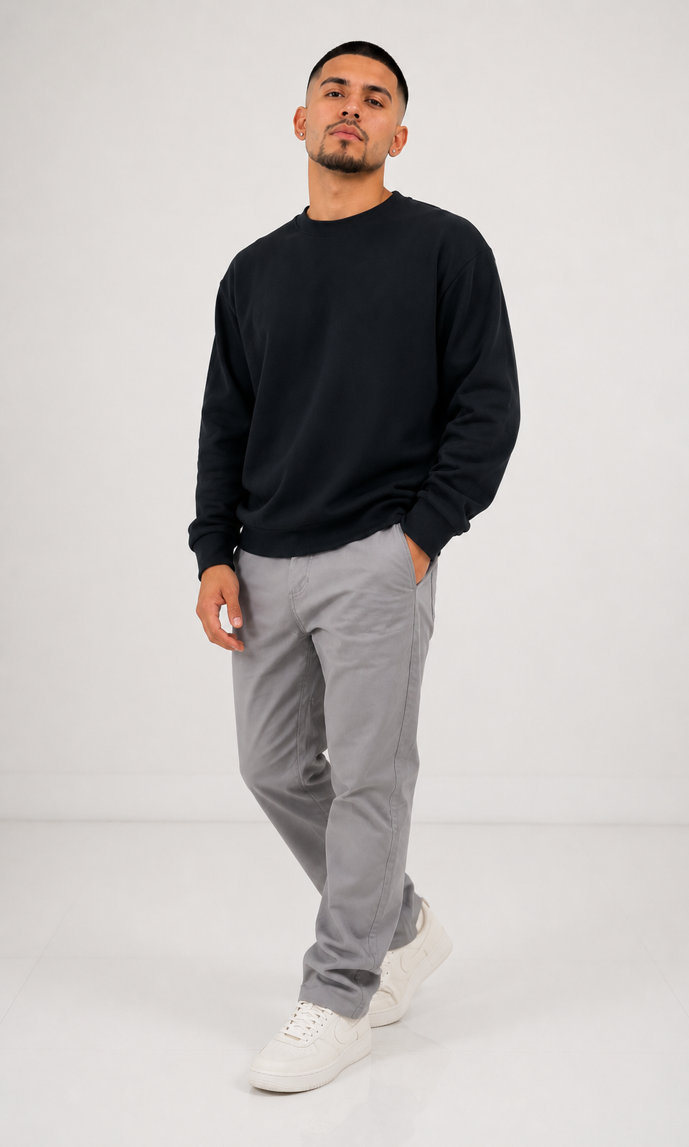 Pantalón hombre unicolor - Imagen 2