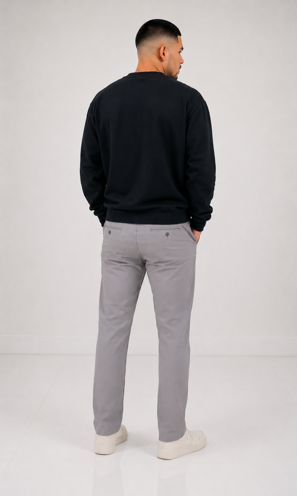 Pantalón hombre unicolor - Imagen 3