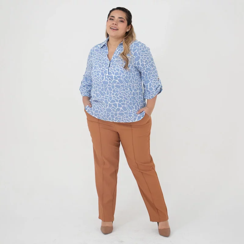 Pantalón mujer unicolor - Imagen 2