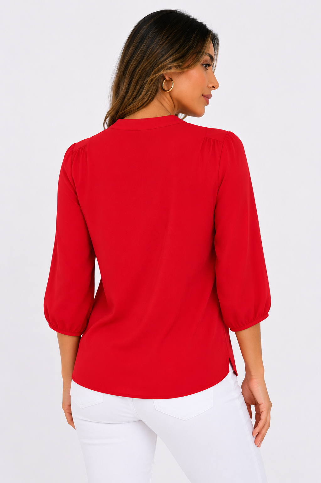 Blusa mujer manga corta unicolor - Imagen 9