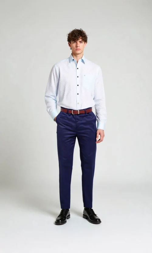 Pantalón hombre unicolor