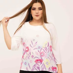 4R612003 Blusa para mujer tallas grandes pluz size - tienda de ropa-LYH-moda
