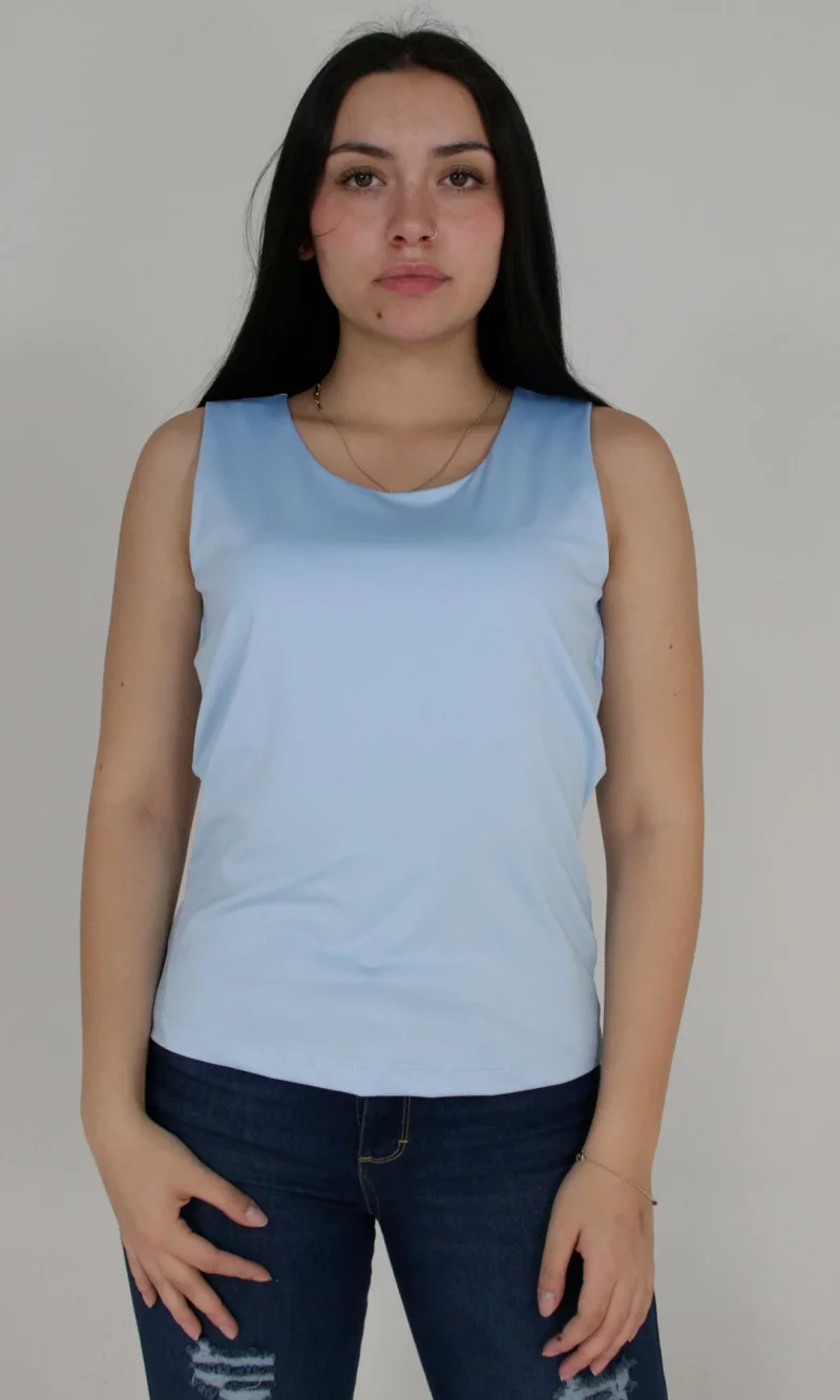 Camiseta mujer unicolor - Imagen 2