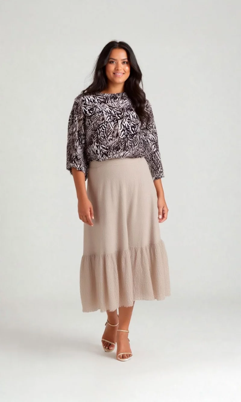 Blusa mujer manga 3/4 estampada - Imagen 4