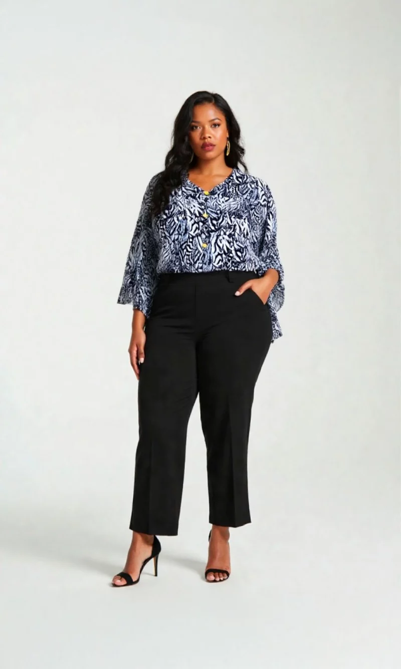 Blusa mujer manga 3/4 estampada - Imagen 2