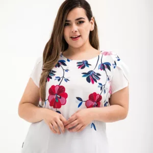 4R612010 Blusa para mujer tallas grandes pluz size - tienda de ropa-LYH-moda