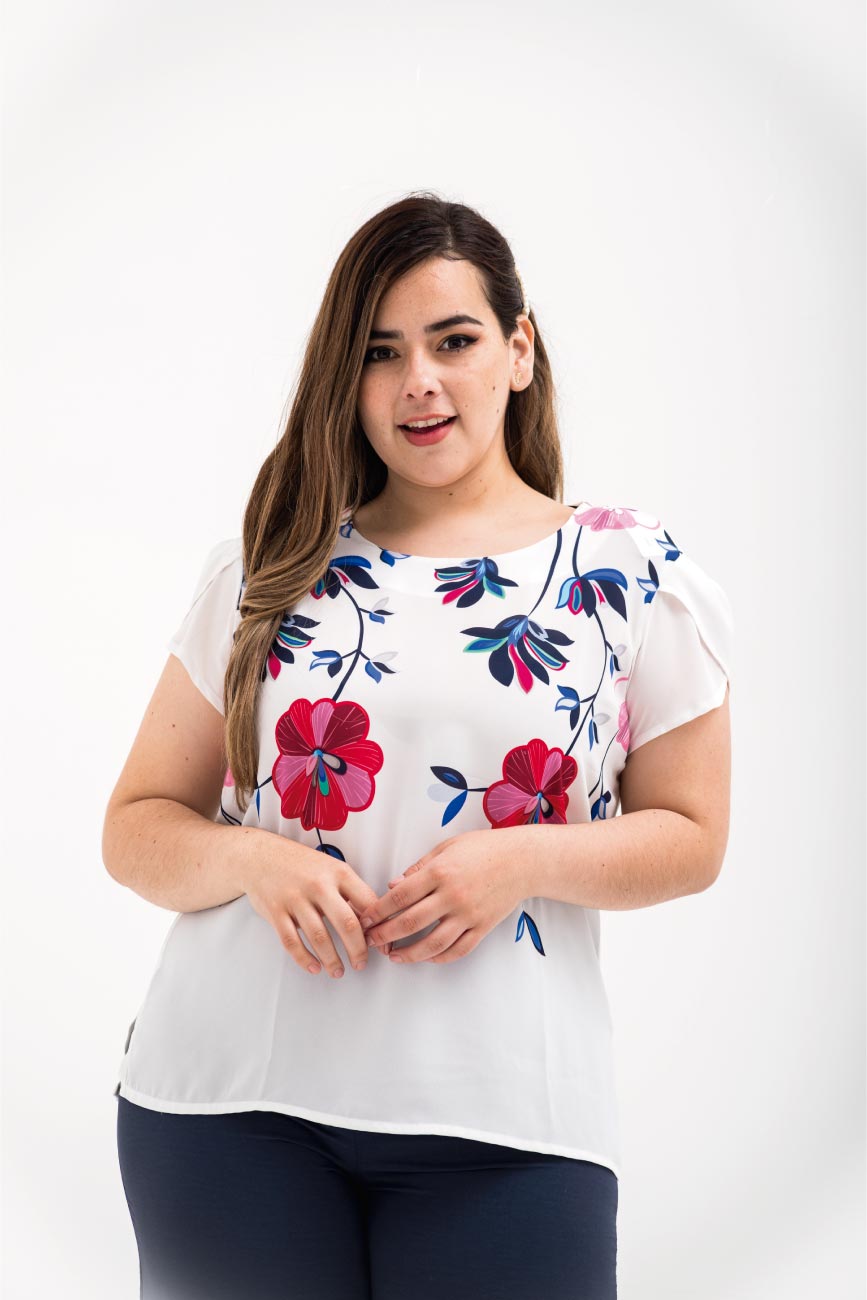 4R612010 Blusa para mujer tallas grandes pluz size - tienda de ropa-LYH-moda