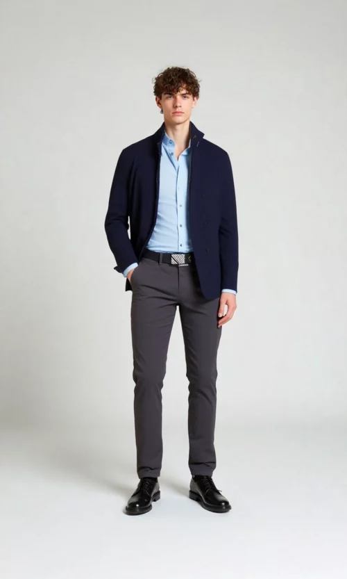 Pantalón hombre unicolor