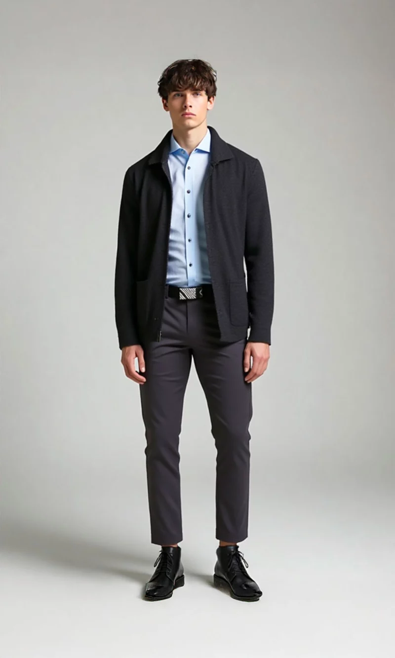 Pantalón hombre unicolor - Imagen 2