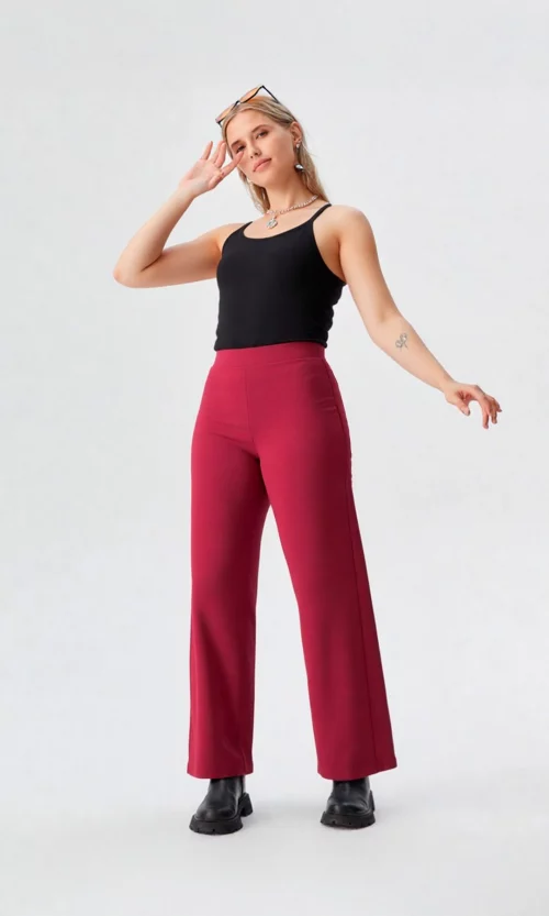 Pantalón mujer unicolor