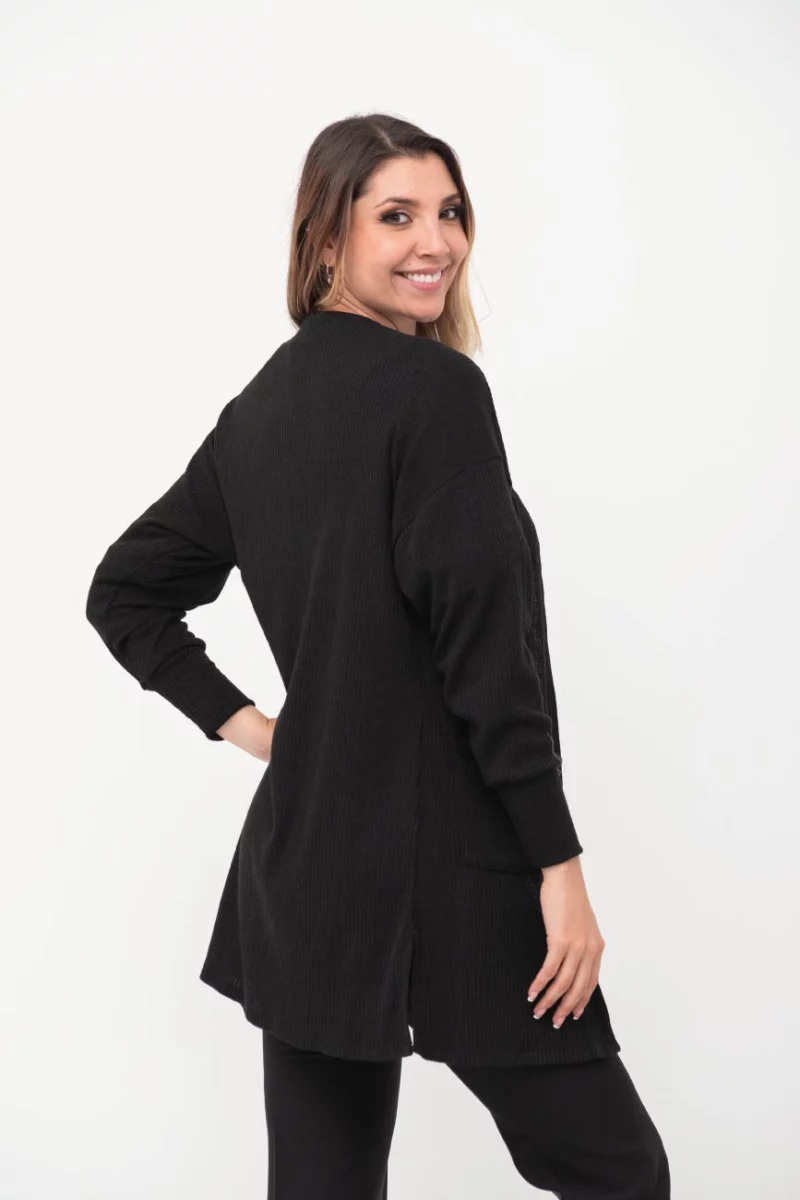Capa mujer manga larga unicolor