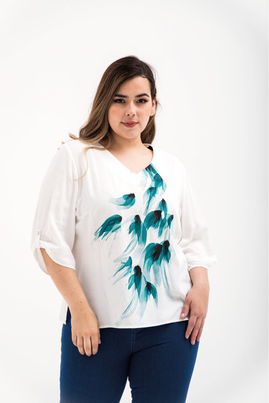 1F612154 Blusa para mujer tallas grandes pluz size - tienda de ropa-LYH-moda