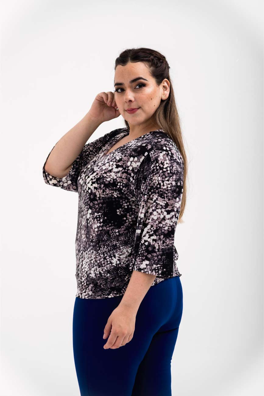 4R609028 Camiseta para mujer tallas grandes pluz size - tienda de ropa-LYH-moda