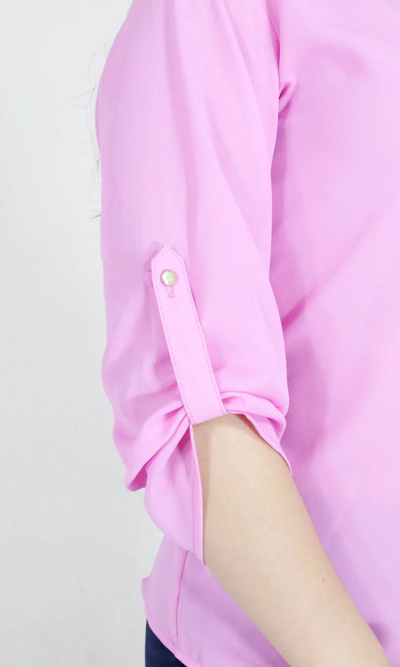 Blusa mujer manga 3/4 unicolor - Imagen 5