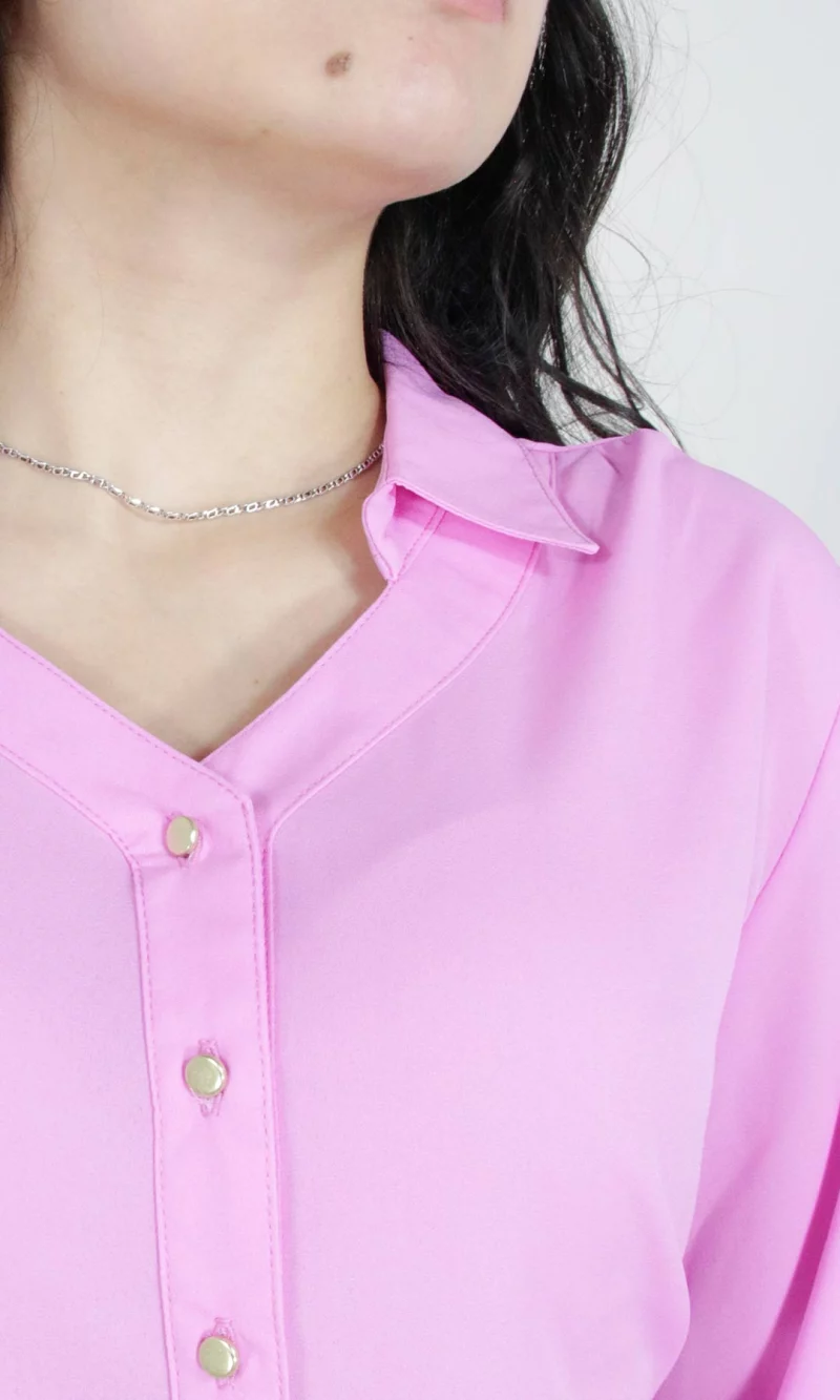 Blusa mujer manga 3/4 unicolor - Imagen 4