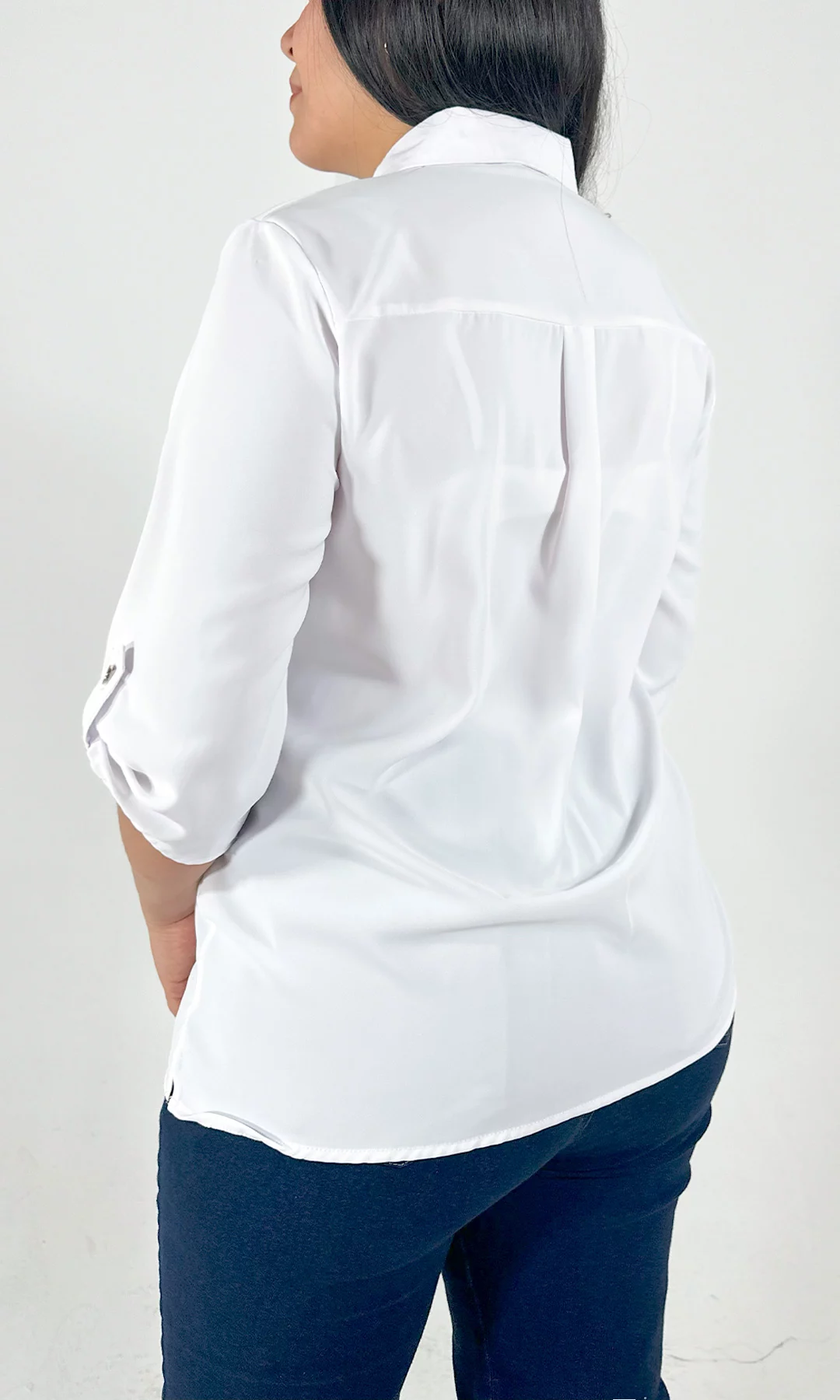 Blusa mujer manga 3/4 unicolor - Imagen 5