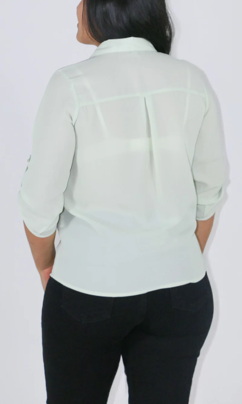 Blusa mujer manga 3/4 unicolor - Imagen 12