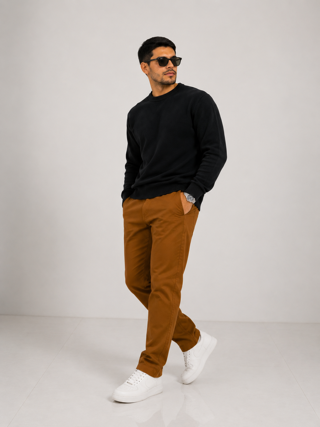 Pantalón hombre unicolor - Imagen 12