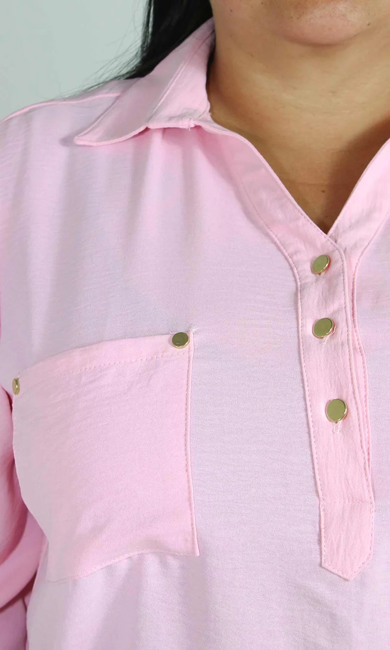 Blusa mujer manga 3/4 unicolor - Imagen 12