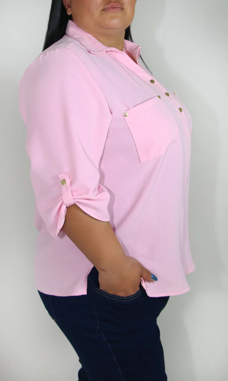 Blusa mujer manga 3/4 unicolor - Imagen 13