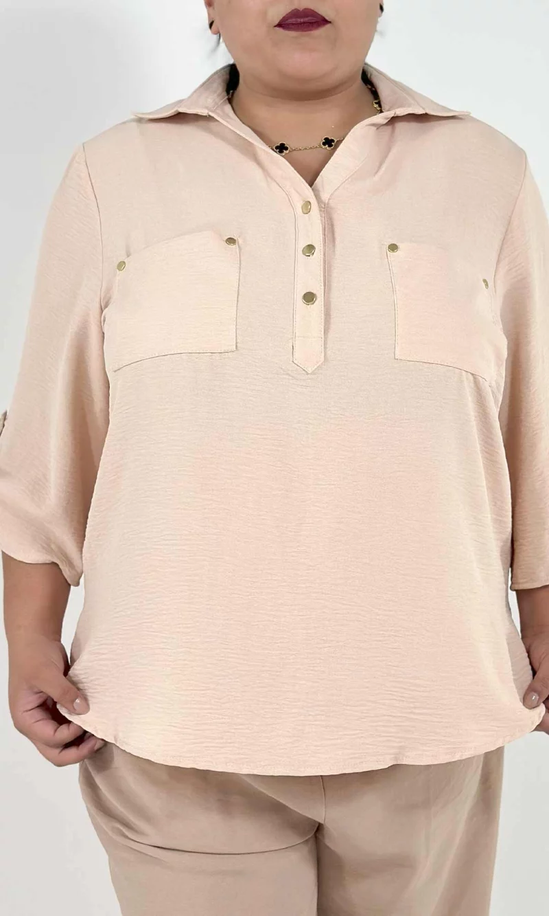 Blusa mujer manga 3/4 unicolor - Imagen 16