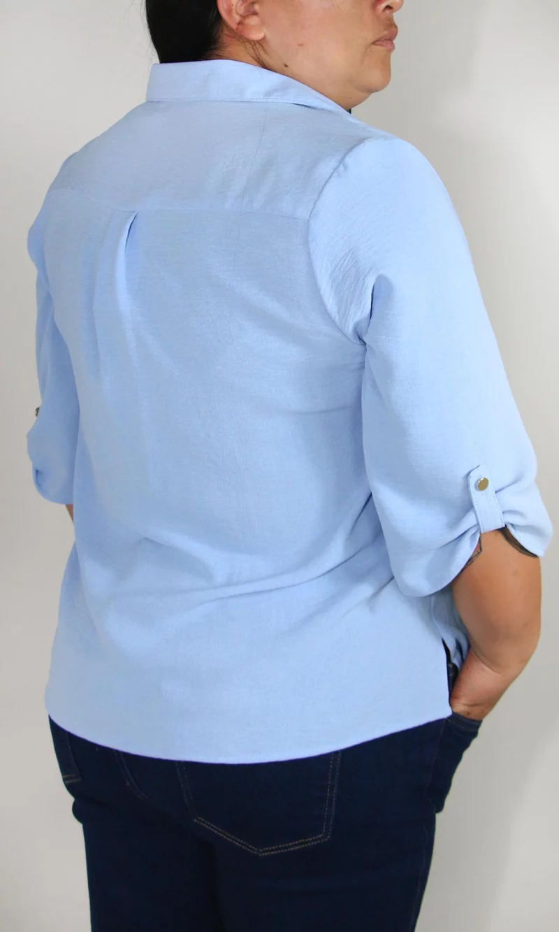 Blusa mujer manga 3/4 unicolor - Imagen 10