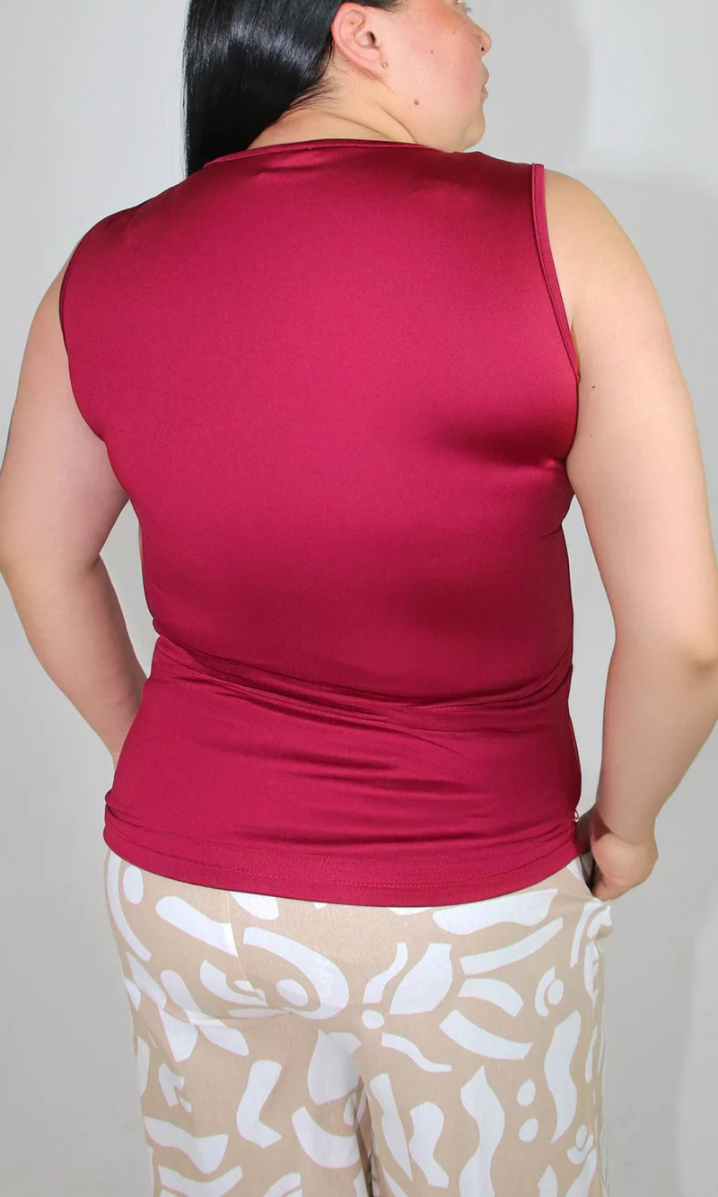 Camiseta mujer manga sisa unicolor - Imagen 7