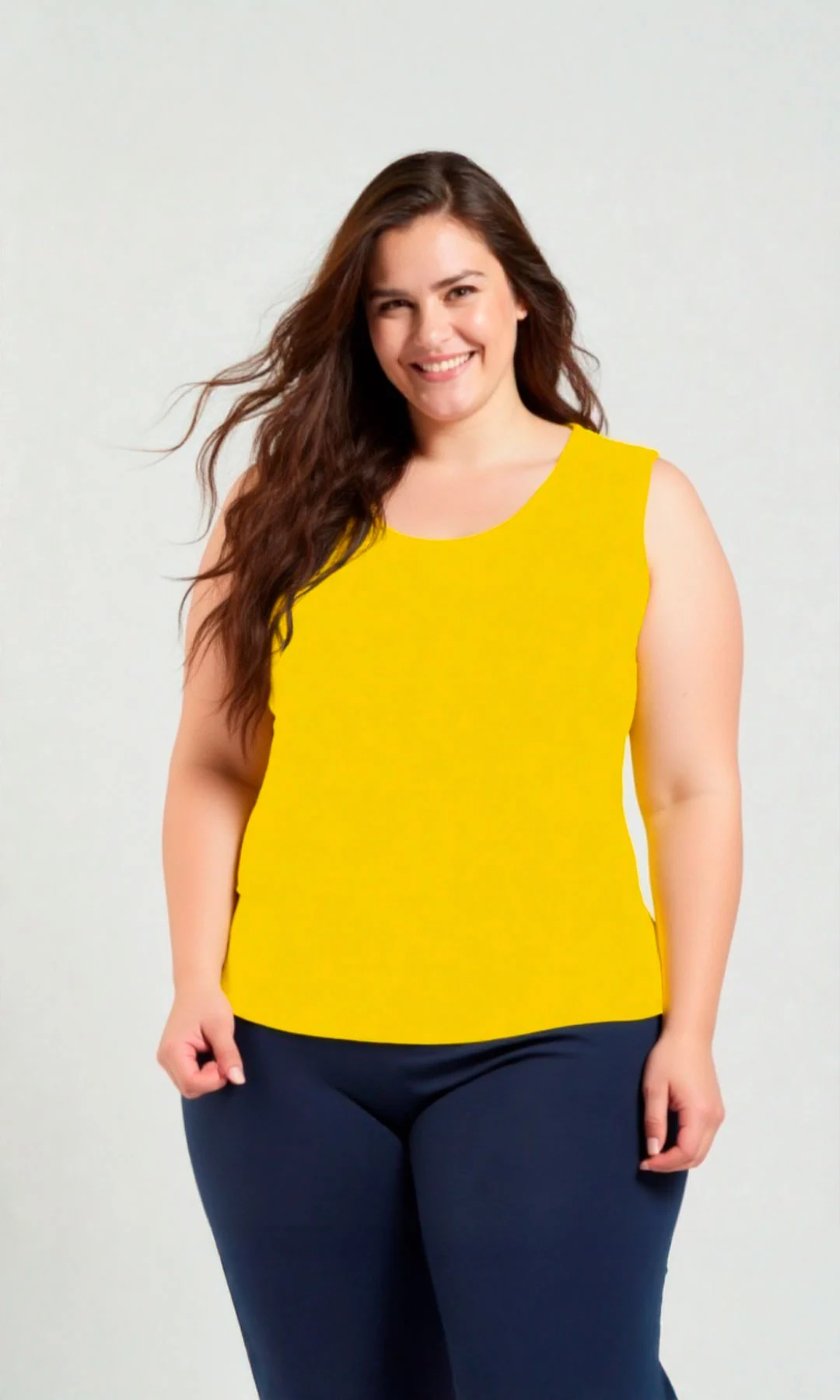 Camiseta mujer manga sisa unicolor - Imagen 6