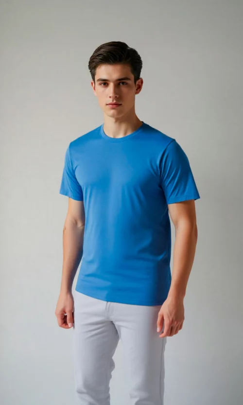Camiseta hombre manga corta unicolor
