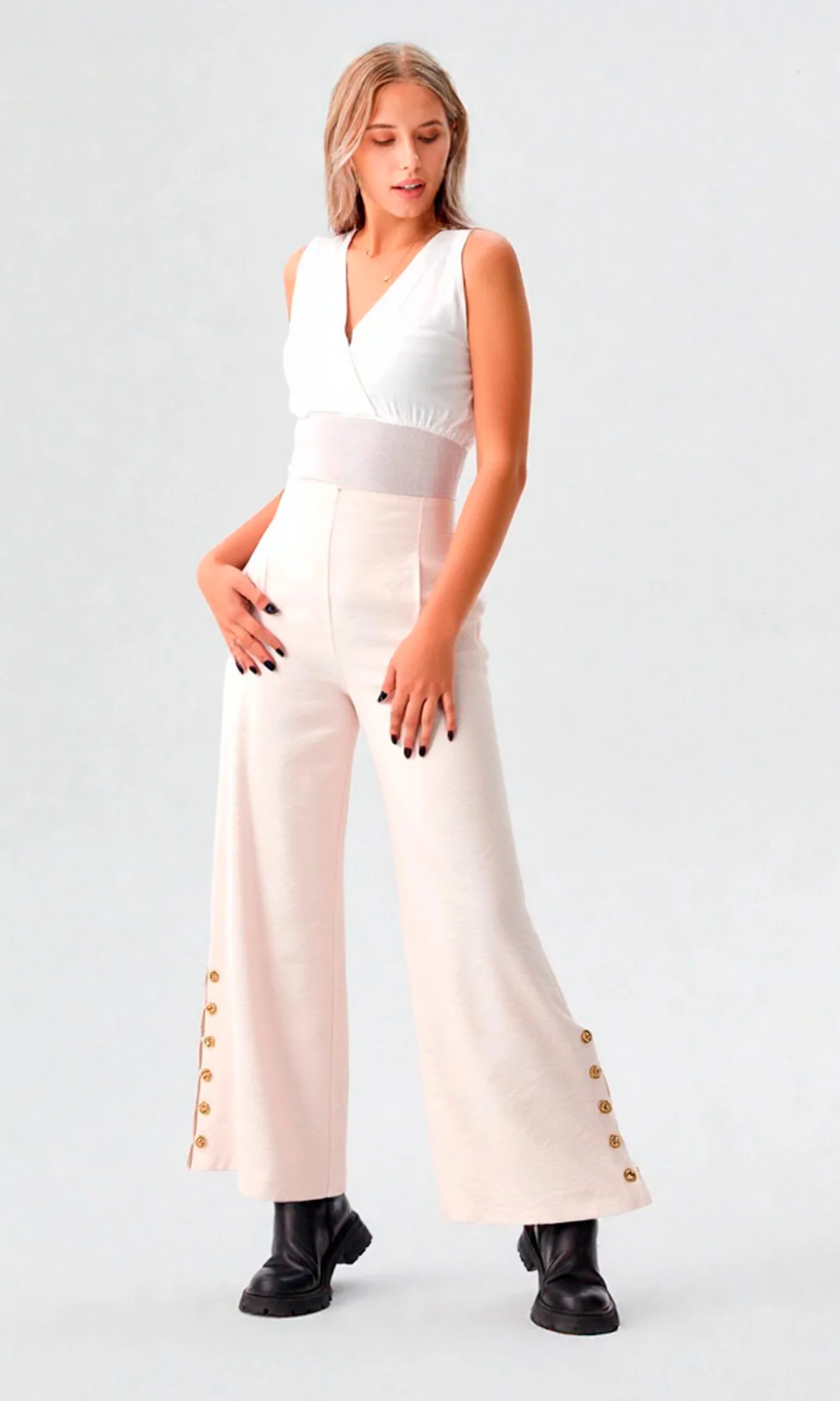 Pantalón mujer unicolor - Imagen 5