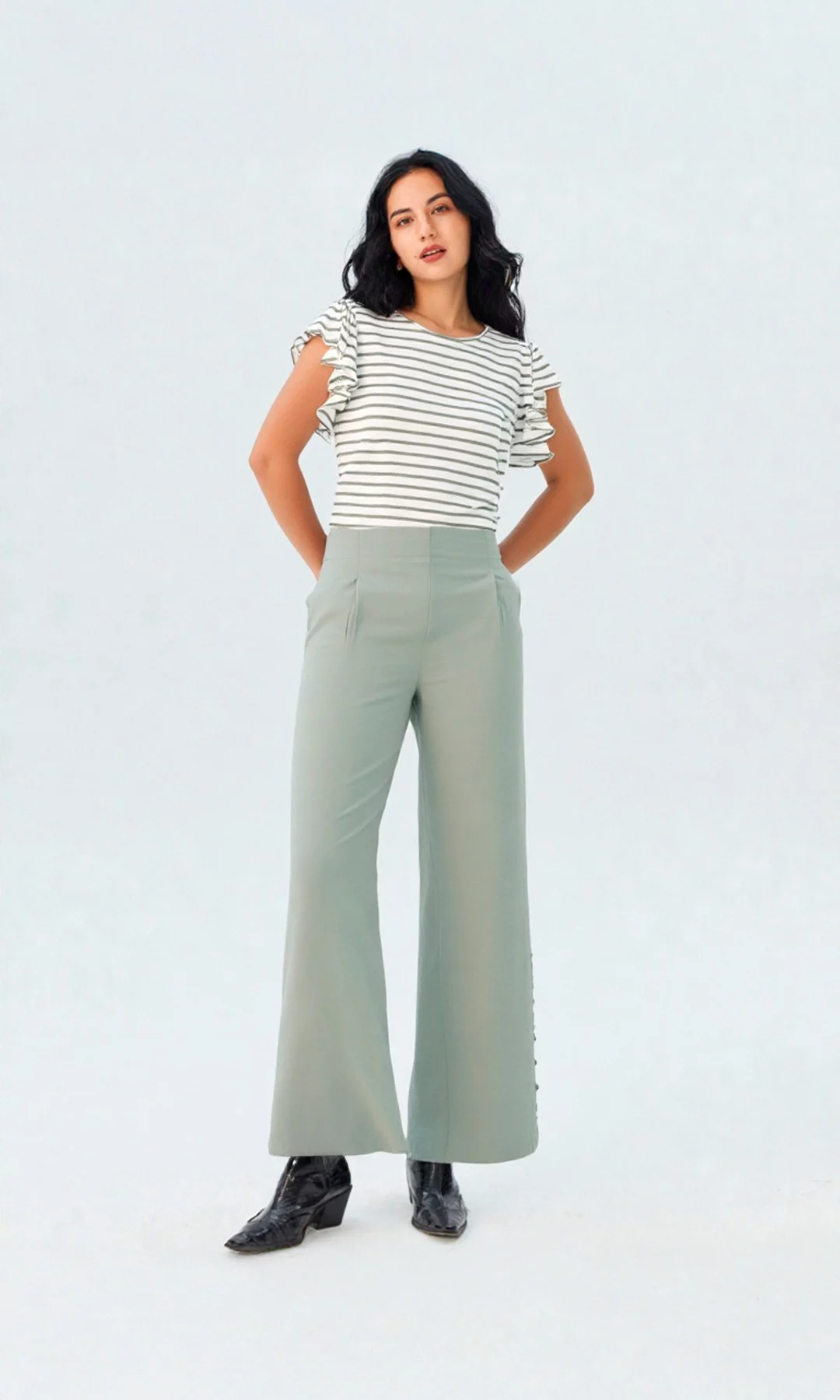 Pantalón mujer unicolor - Imagen 3