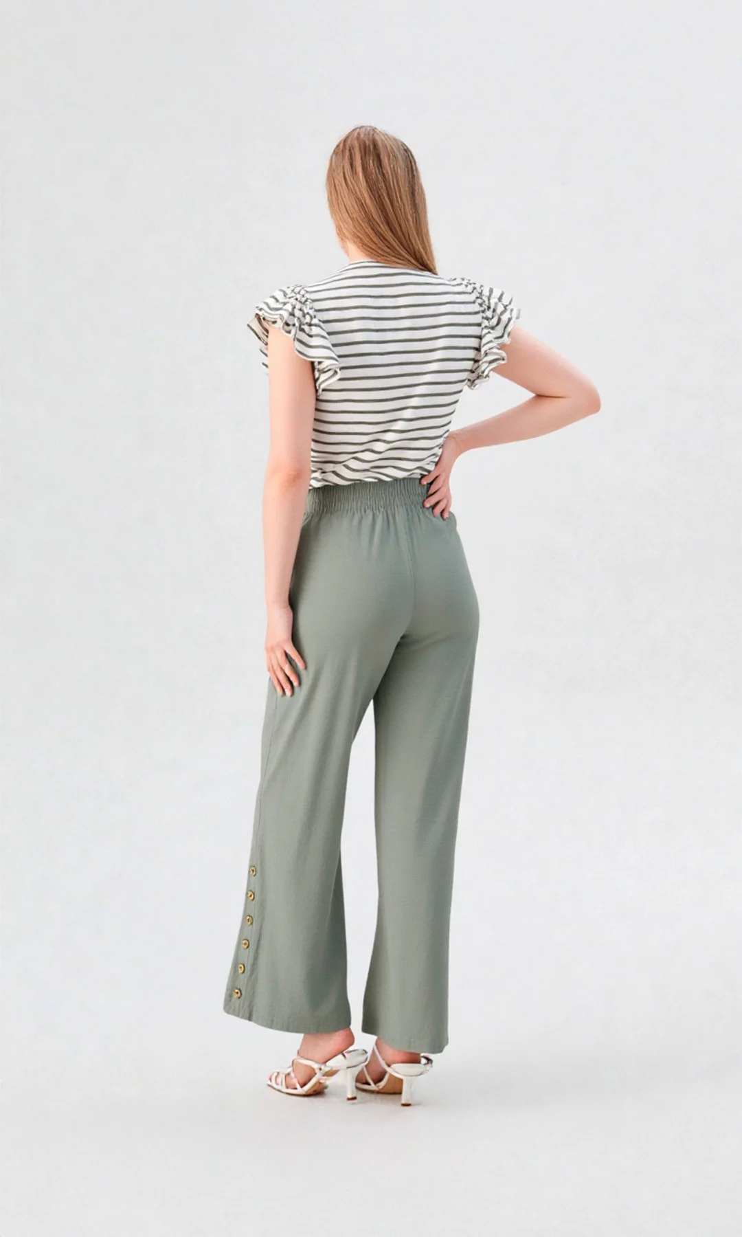 Pantalón mujer unicolor - Imagen 4