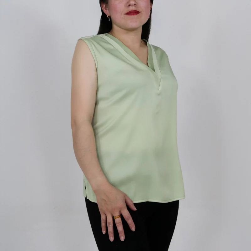 Blusa mujer manga sisa unicolor