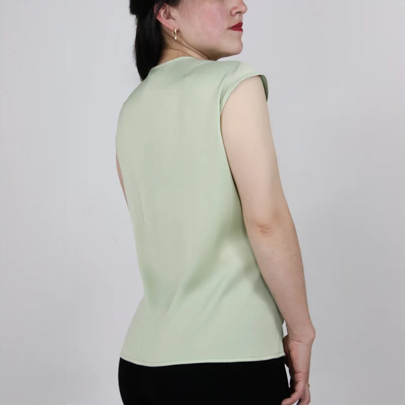 Blusa mujer manga sisa unicolor - Imagen 2