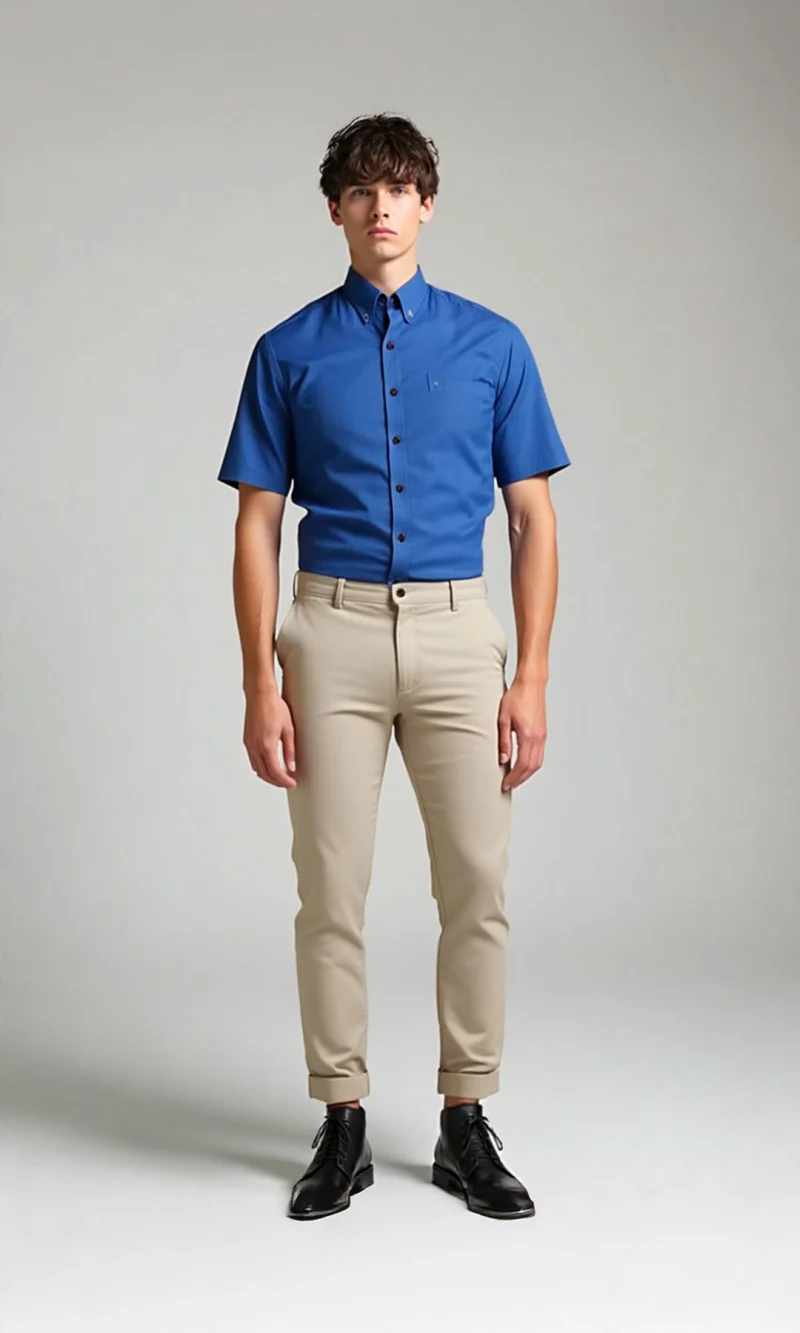 Pantalón hombre unicolor - Imagen 9