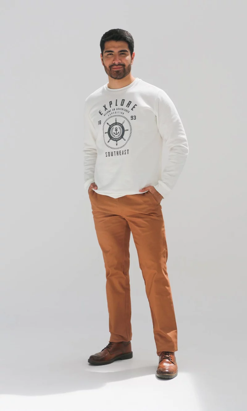 Pantalón hombre unicolor