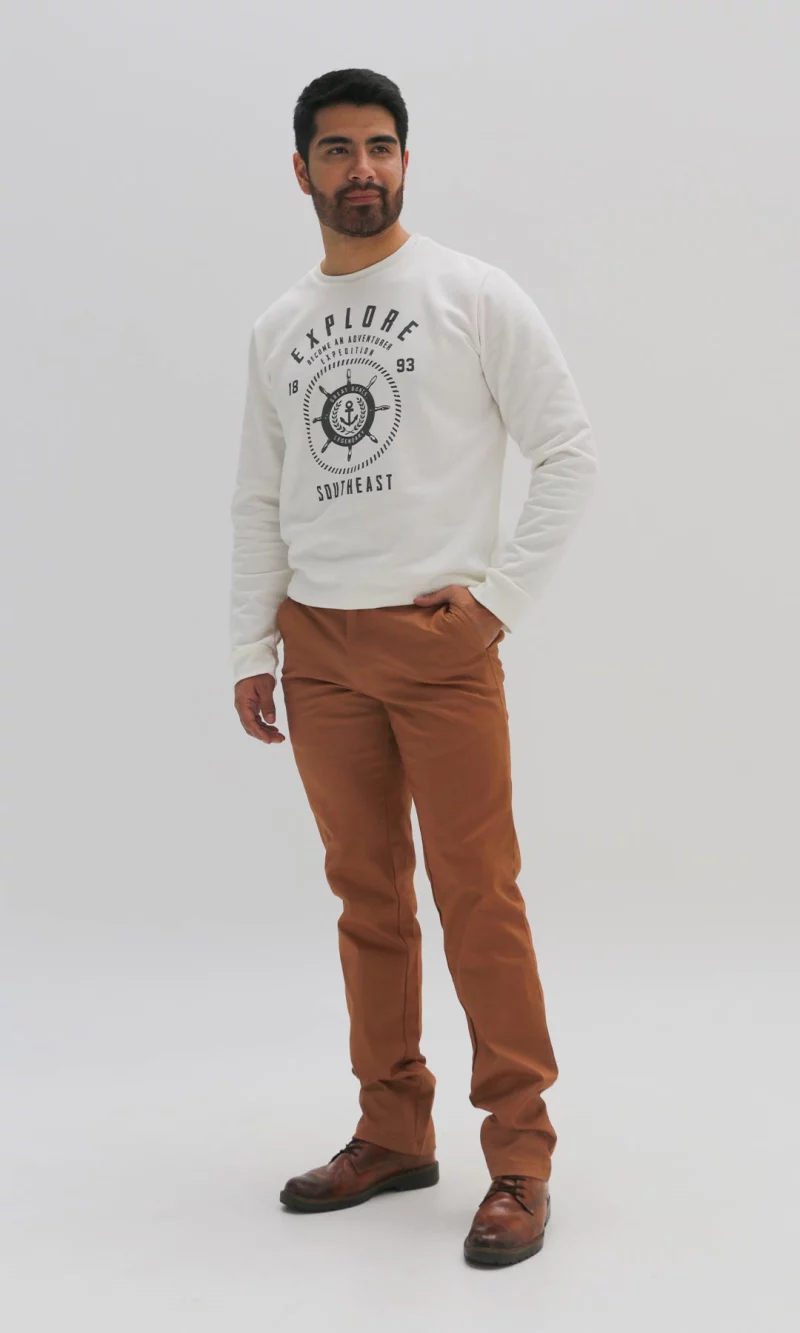 Pantalón hombre unicolor - Imagen 2