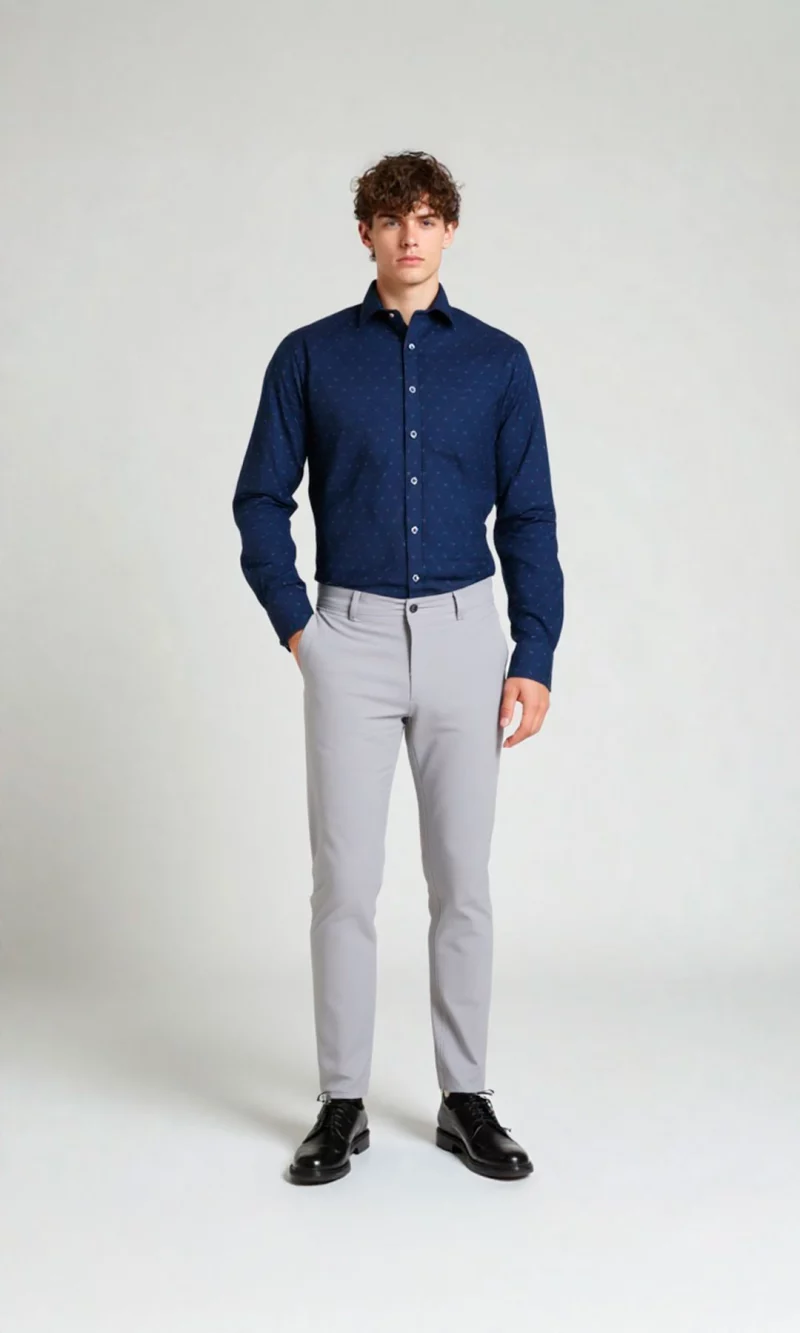 Pantalón hombre unicolor - Imagen 4