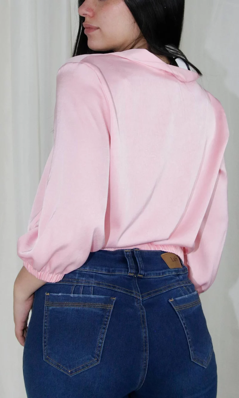 Blusa mujer manga 3/4 unicolor - Imagen 8