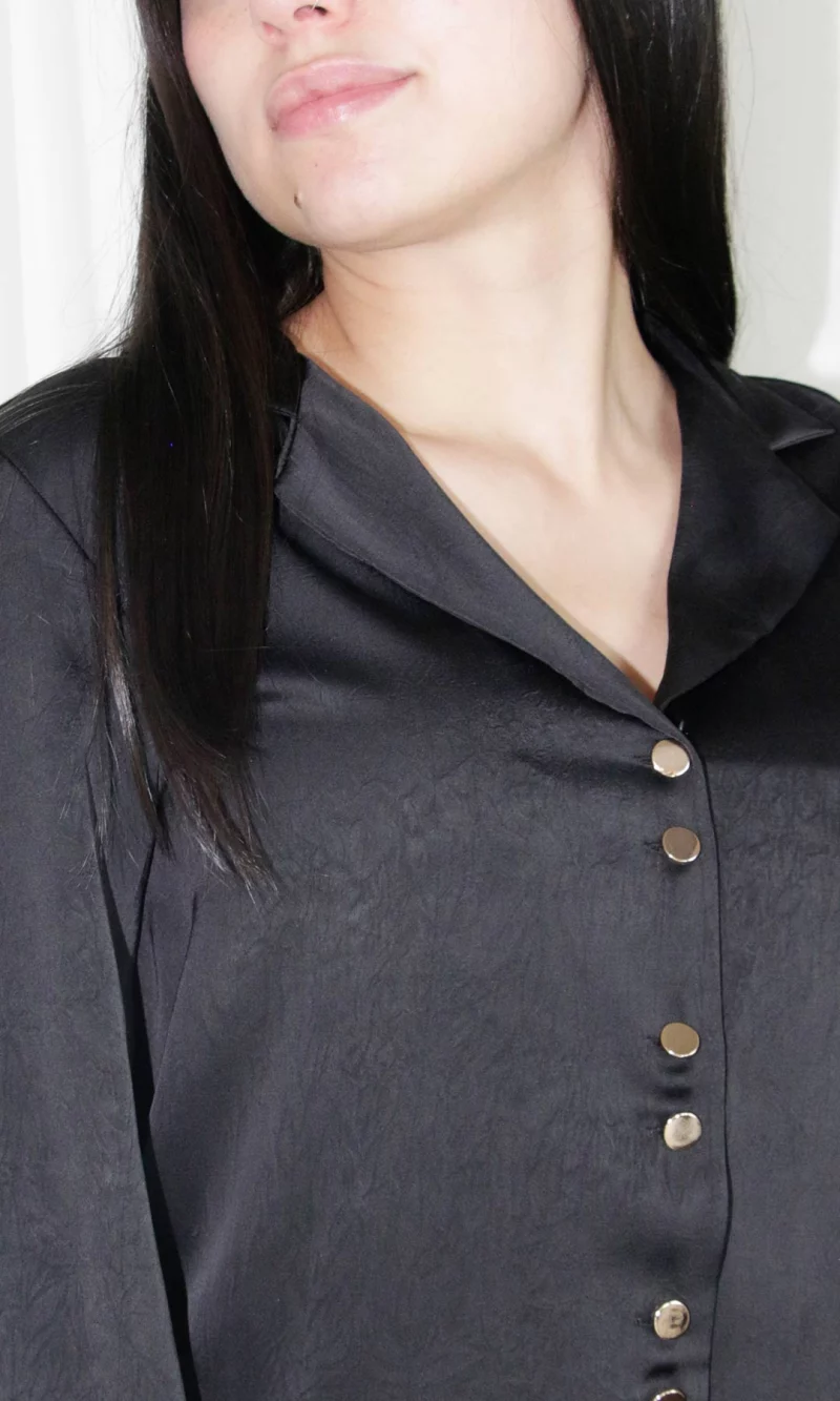 Blusa mujer manga 3/4 unicolor - Imagen 2