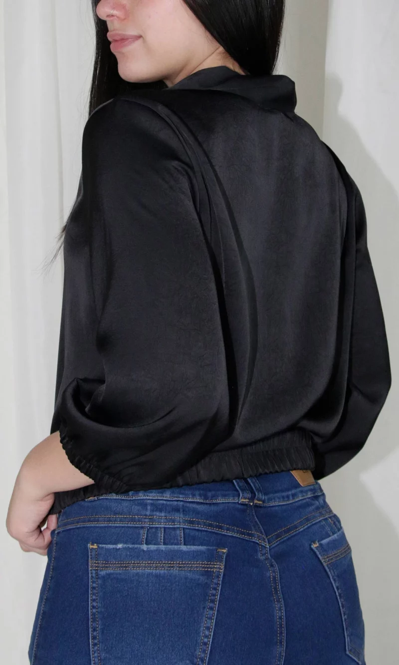 Blusa mujer manga 3/4 unicolor - Imagen 4