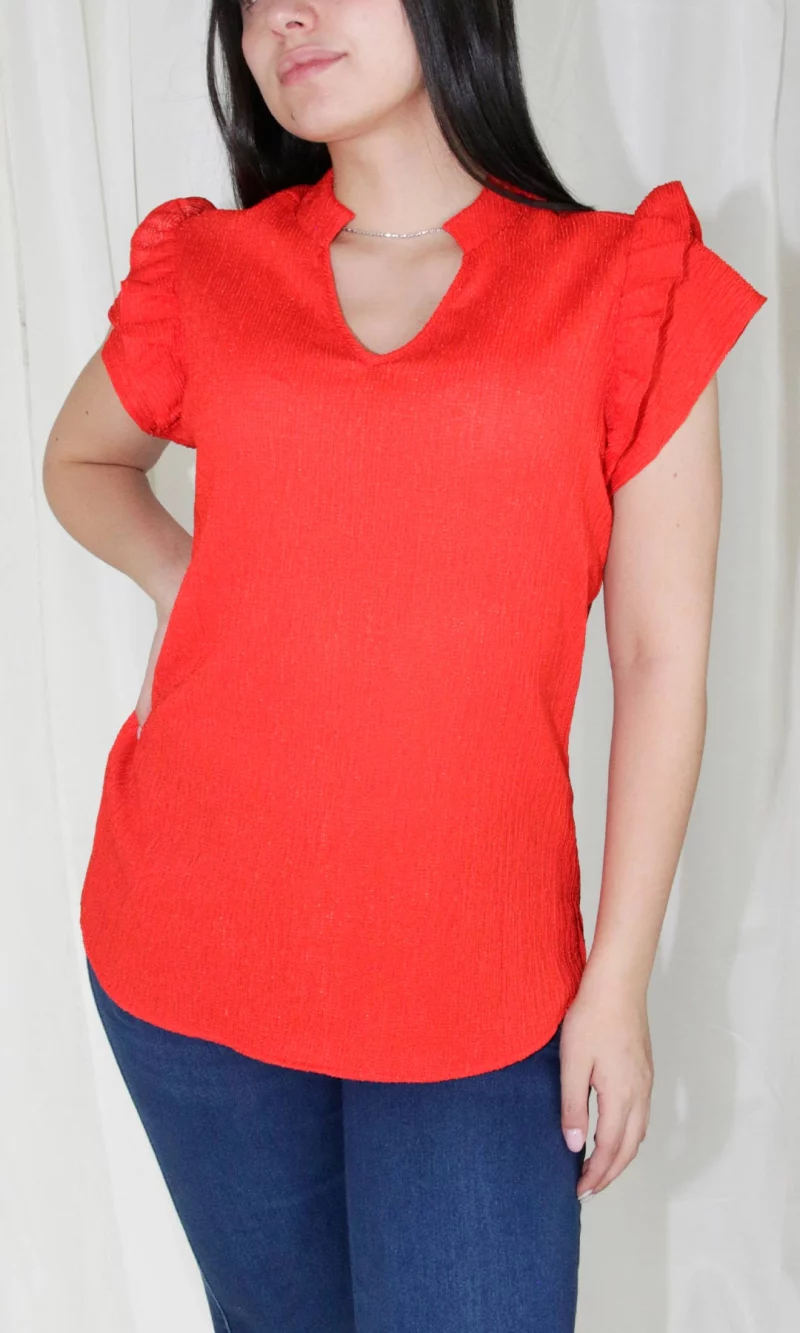 Blusa mujer manga corta unicolor - Imagen 12