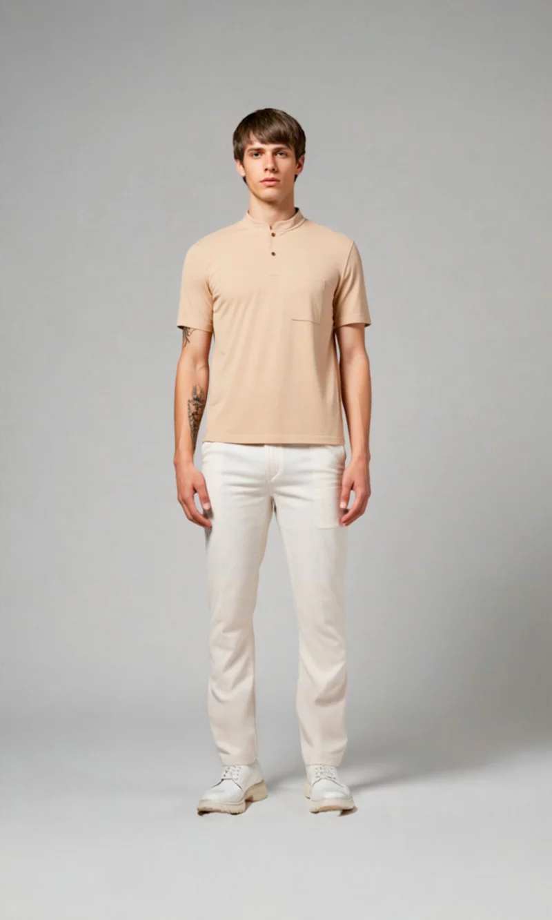 Pantalón hombre unicolor - Imagen 2