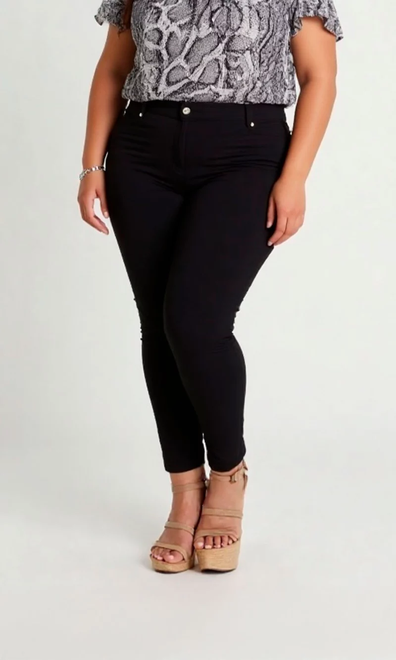 Pantalón mujer unicolor - Imagen 2